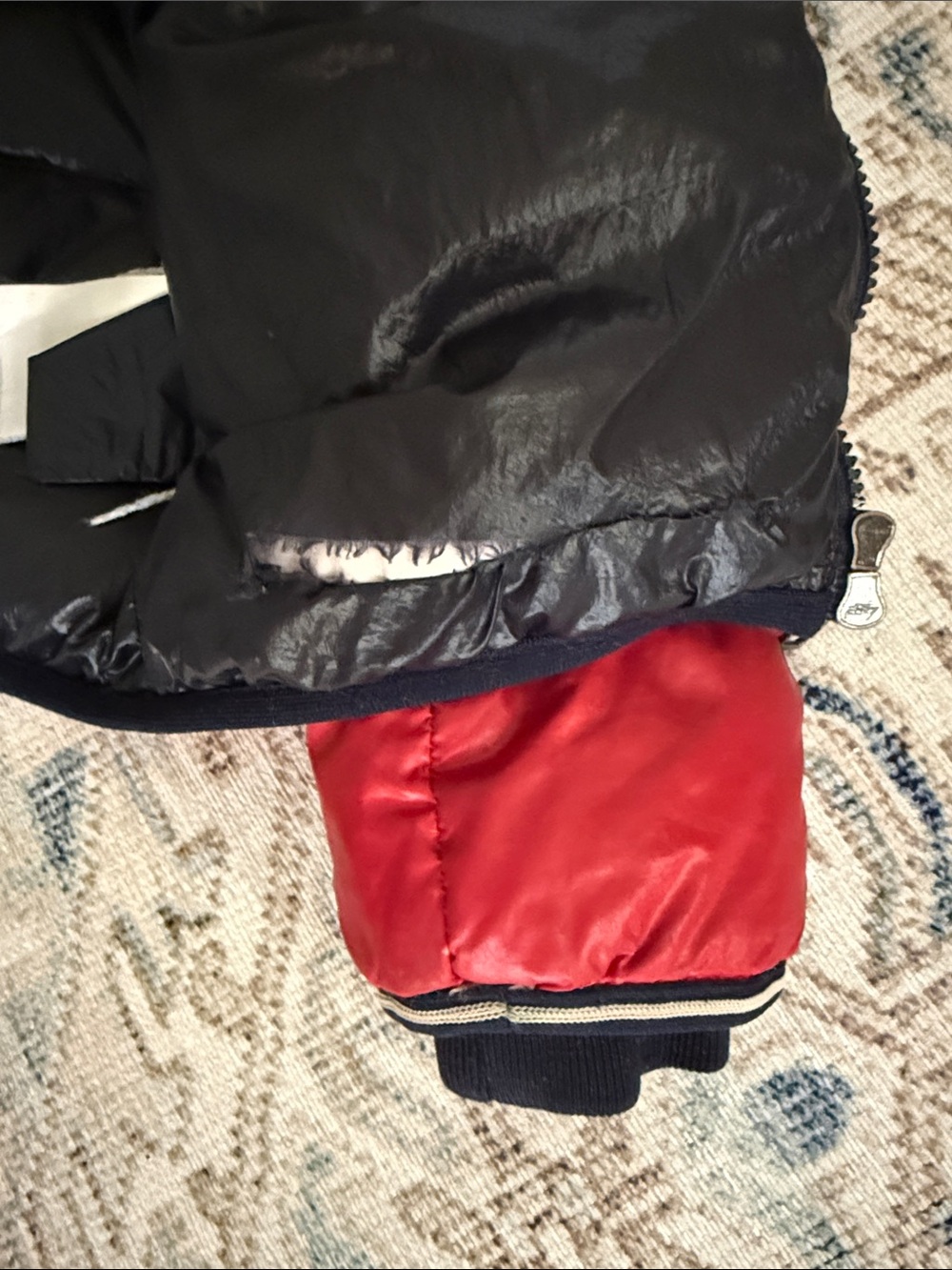 Moncler Boys 10 Shiny Red Puffer Jacket - Picture 12 of 12